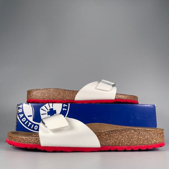 Birkenstock Other - Birkenstock Madrid Men's EU 43 US 10 White Patent Leather Slip On Sandals Casual